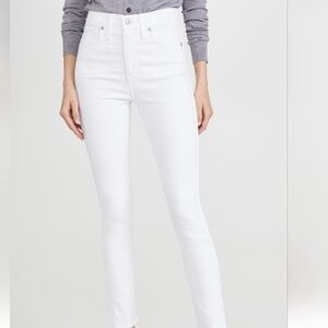 NWT 10” Rise Madewell Women's Skinny Jeans - White - Size 25